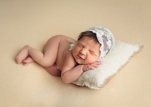 almohada recién nacido encaje